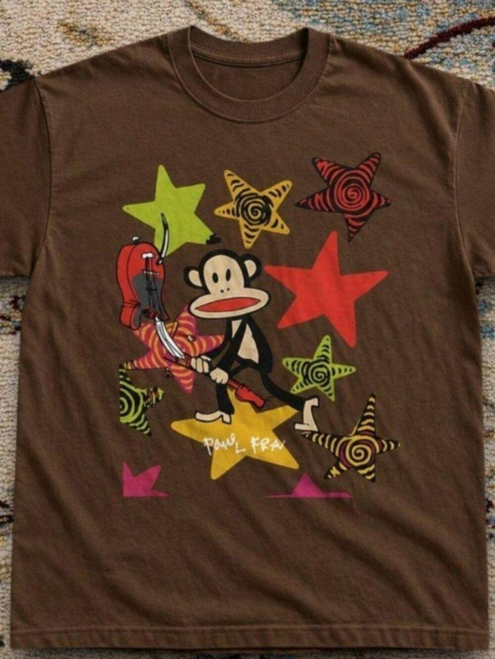 Brown Paul Frank Monkey Graphic T-Shirt Unisex